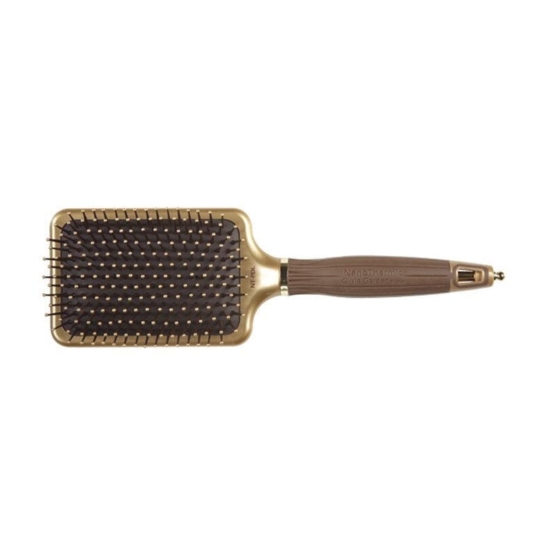 ogbntpdl Četka za raščešljavanje Olivia Garden Nano Thermic Paddle - Golden L - Slika 1