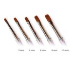 Kist za UV gel Sina Cirkon 4 mm - Prirodna dlaka - Slika 2