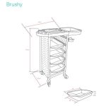 Kolica za pribor Weelko Metal Pvc Crna - Brushy - Slika 2