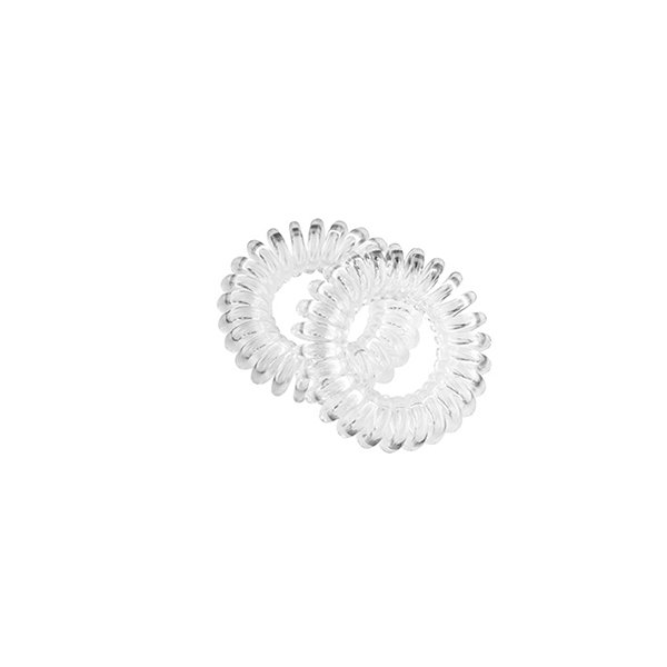 es0480656 Gumice za kosu spiralne Eurostil 2 kom Male - Prozirne - Slika 1