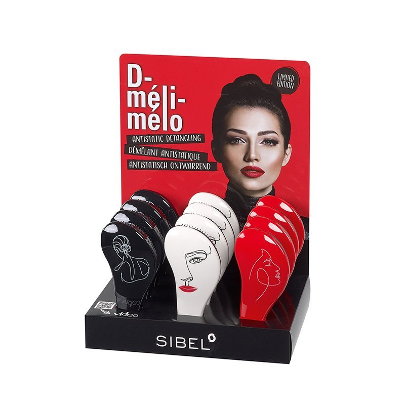 6600622 Četka za raščešljavanje Sibel Meli Melo - Bijela Line Art - Slika 1