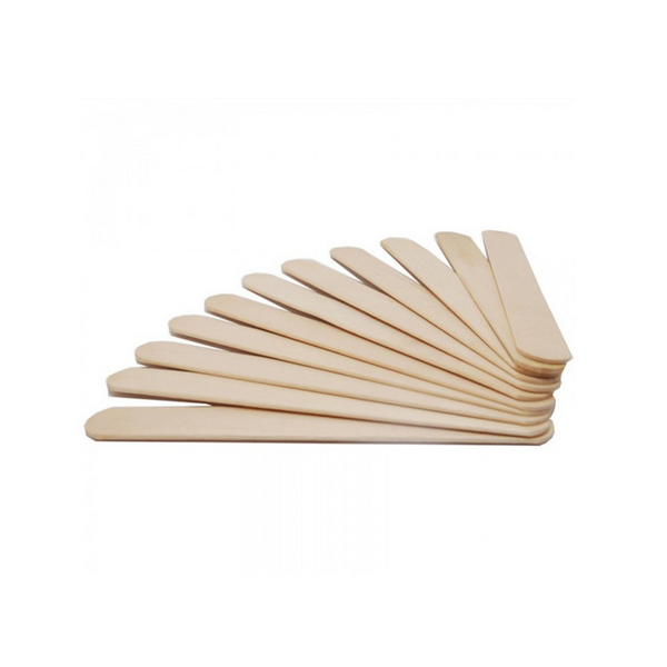 es07114 Lopatica za vosak Špatula Drvena Eurostil 13 x 2 cm - 100 kom - Slika 1