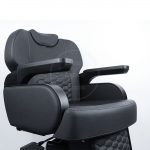 Stolica frizerska Muška Berberska Alpeda Crna - Boss Black Edition - Slika 3
