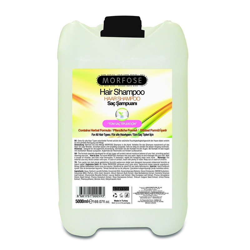 mf000593 Šampon za sve tipove kose Morfose Herbal - 5000 ml - Slika 1