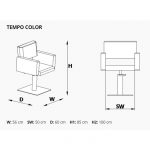 Stolica frizerska Alpeda Crna - Tempo - Slika 2
