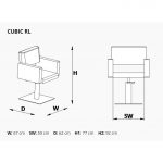 Stolica frizerska Alpeda - Cubic - Slika 2