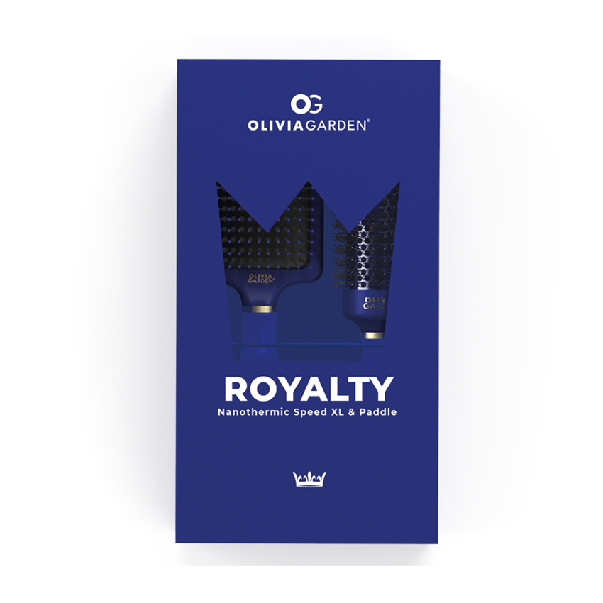 Set Četka za feniranje Olivia Garden Nano Thermic Royalty - Set 2 kom - Slika 1