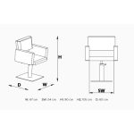 Stolica frizerska Alpeda Crna – Evo GL - Slika 2