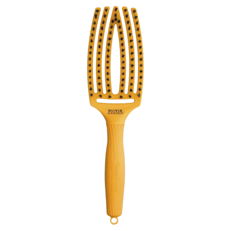 Yellow-OTRA Četka za raščešljavanje Olivia Garden Nylon Mix Yellow Sunshine – Fingerbrush - Slika 1