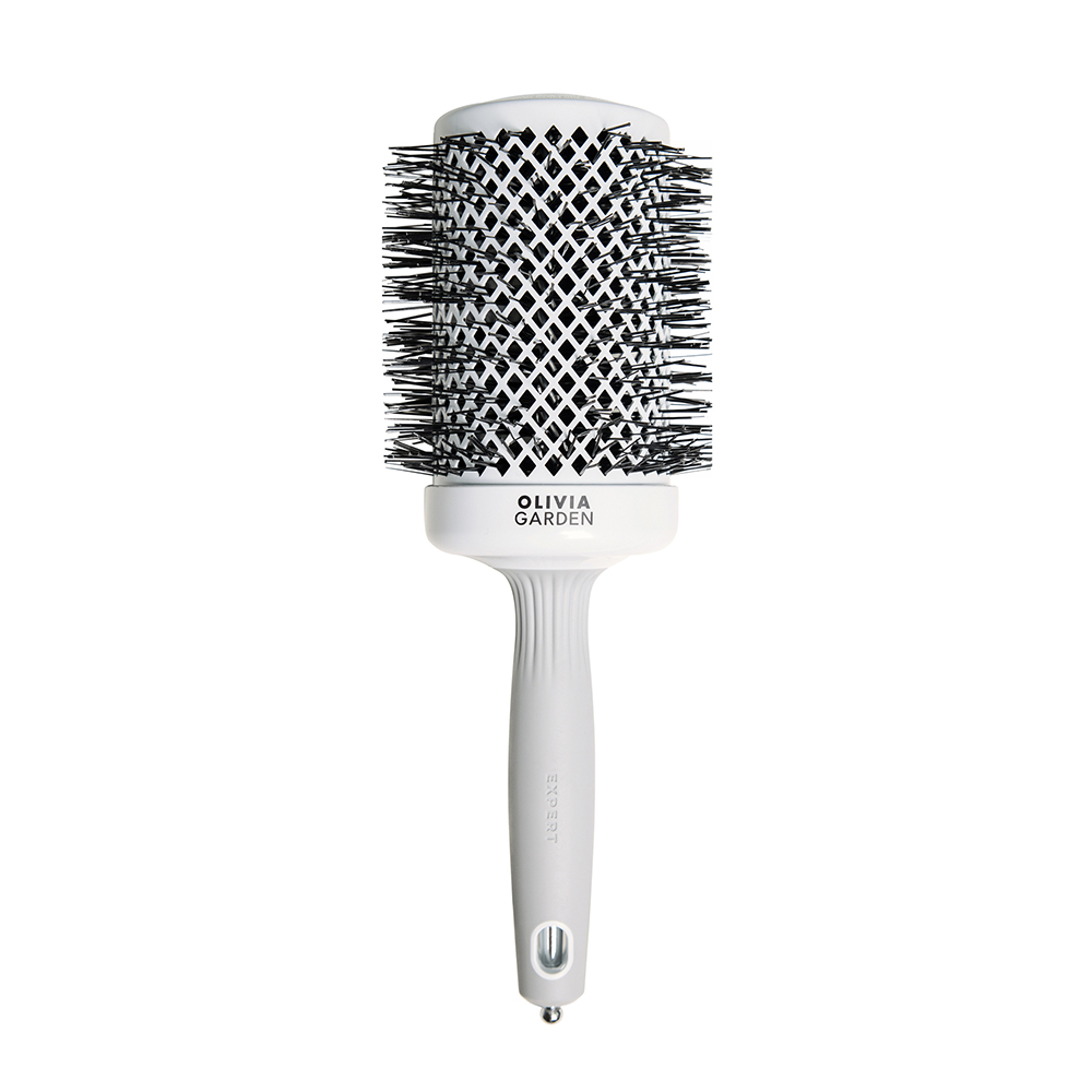 OGID2007 Četka za feniranje Olivia Garden Expert Blowout Shine White&Grey – 65 mm - Slika 1