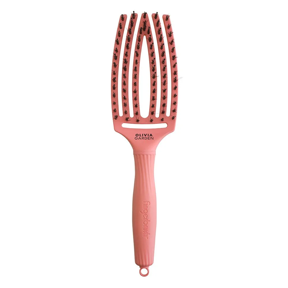 OGID1876 Četka za raščešljavanje Olivia Garden Care Iconic Boar&Nylon Radiant Peach – Fingerbrush Olivia Garden - Slika 1