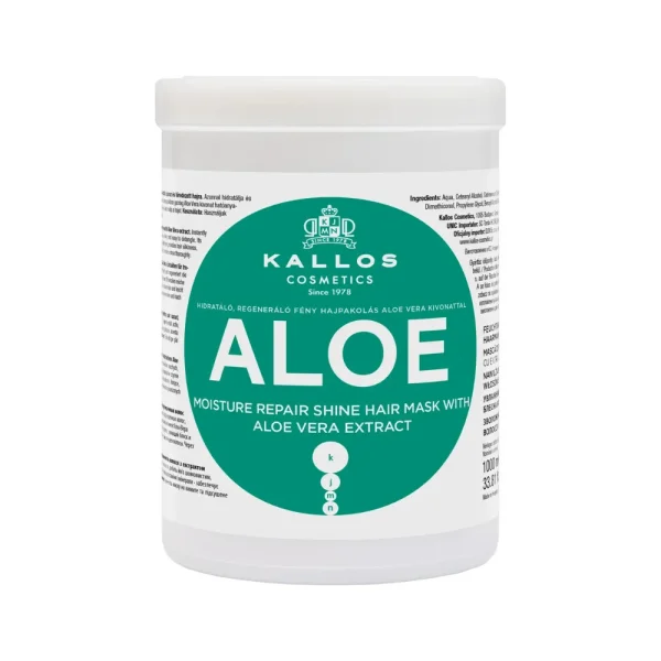 K1168-600x600 Maska za revitalizaciju i hidrataciju kose Kallos Aloe Vera – 1000 ml - Slika 1
