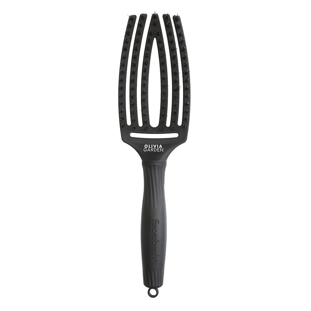 OGID1729 Četka za raščešljavanje Olivia Garden Care Iconic Boar&Nylon Crna – Fingerbrush M - Slika 1