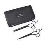 Škare za šišanje Olivia Garden Silkcut Pro Matt Black Set – 5,75” + 6,35” - Slika 3