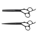 Škare za šišanje Olivia Garden Silkcut Pro Matt Black Set – 5,75” + 6,35” - Slika 2