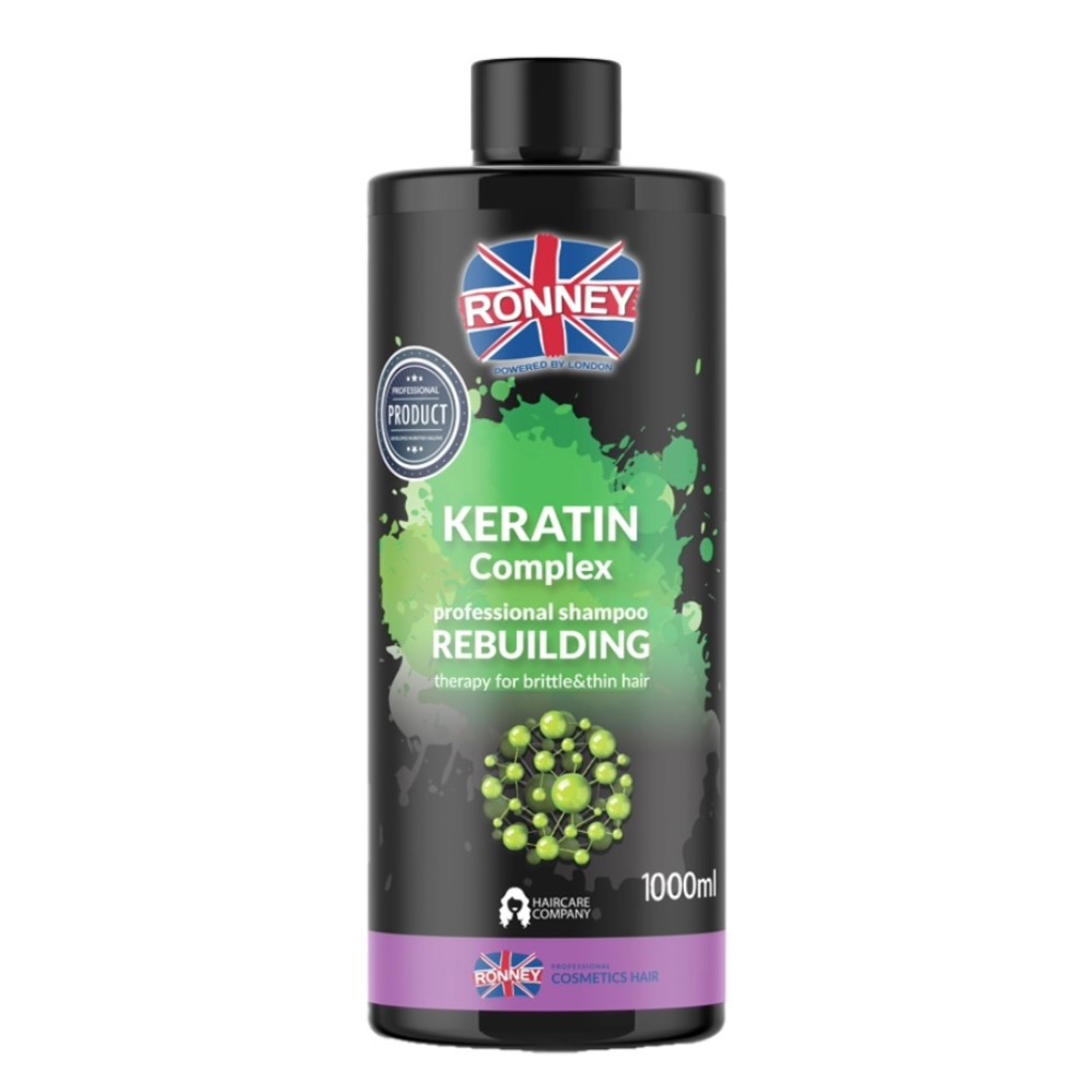 RN4643 Šampon za obnovu tanke i lomljive kose Ronney Keratin Complex – 1000 ml - Slika 1
