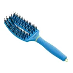 Četka za raščešljavanje Olivia Garden FingerBrush Boar&Nylon – Turbo Blue - Slika 3