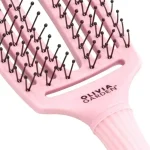 Četka za raščešljavanje Olivia Garden FingerBrush Nylon Double – Pastel Pink - Slika 5